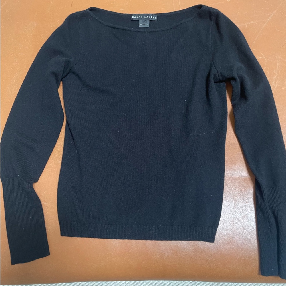 Ralph Lauren Women’s Boatneck Cashmere Sweater - L
